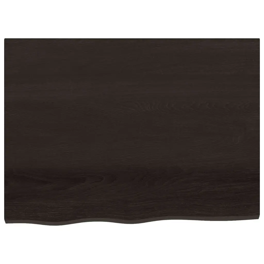 Bathroom Countertop Dark Brown 80x60x6 cm Treated Solid Wood 3156220