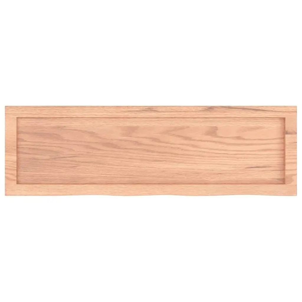 Bathroom Countertop Light Brown 100x30x6 cm Treated Solid Wood 3156127