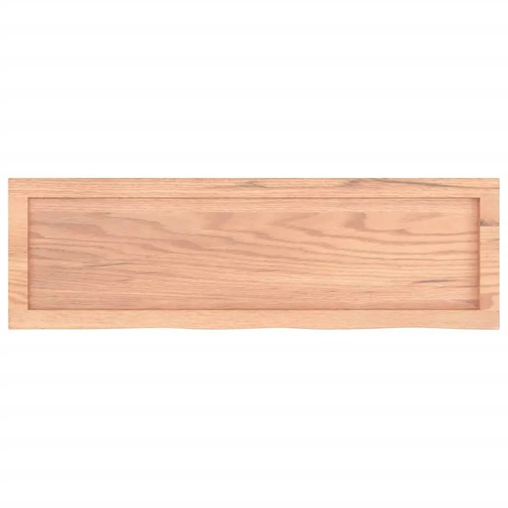 Bathroom Countertop Light Brown 100x30x4 cm Treated Solid Wood 3156126