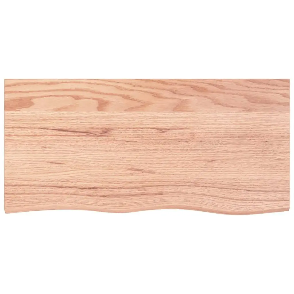 Bathroom Countertop Light Brown 100x50x4 cm Treated Solid Wood 3156132