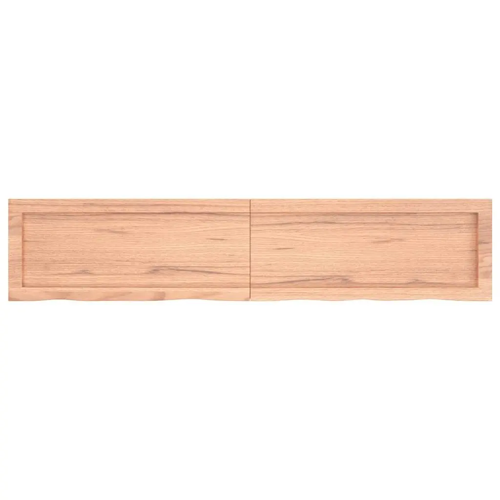 Bathroom Countertop Light Brown 140x30x4 cm Treated Solid Wood 3156145