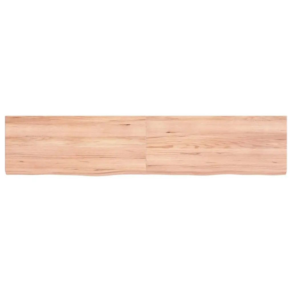 Bathroom Countertop Light Brown 140x30x4 cm Treated Solid Wood 3156145