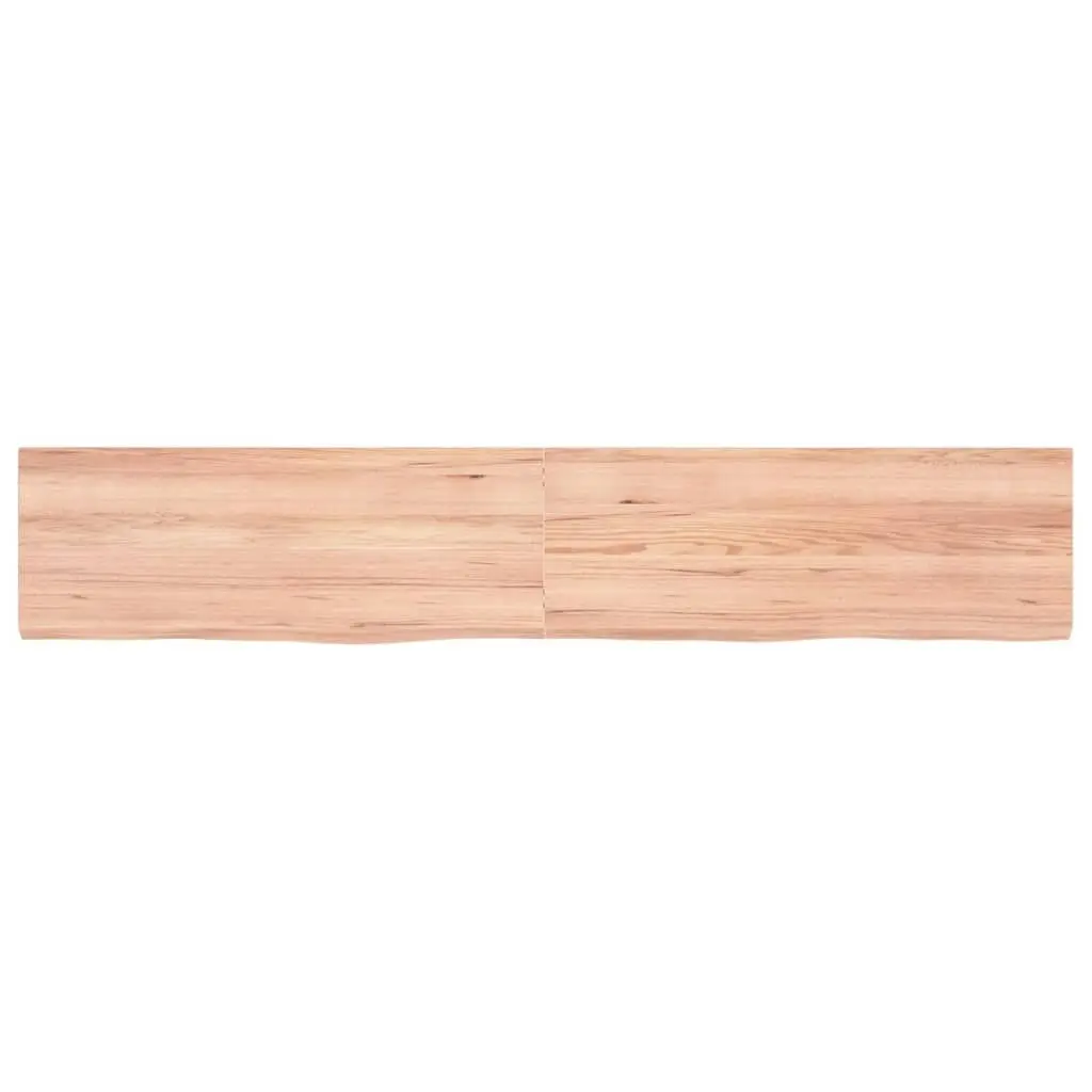 Bathroom Countertop Light Brown 160x30x4 cm Treated Solid Wood 3156153