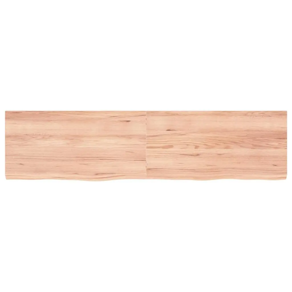 Bathroom Countertop Light Brown 160x40x4 cm Treated Solid Wood 3156155