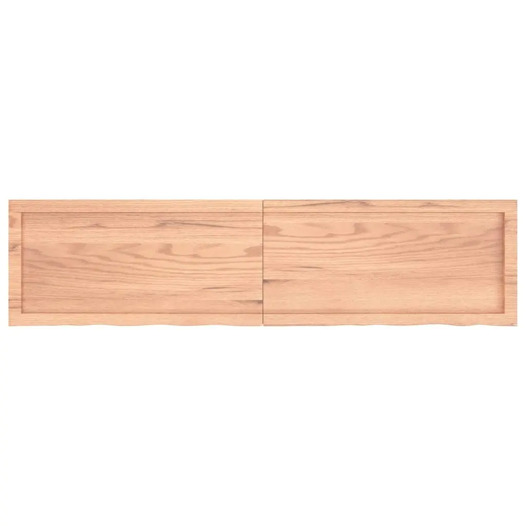 Bathroom Countertop Light Brown 160x40x4 cm Treated Solid Wood 3156155