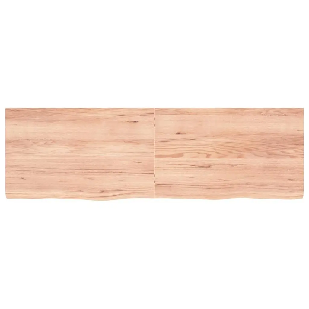 Bathroom Countertop Light Brown 160x50x4 cm Treated Solid Wood 3156157