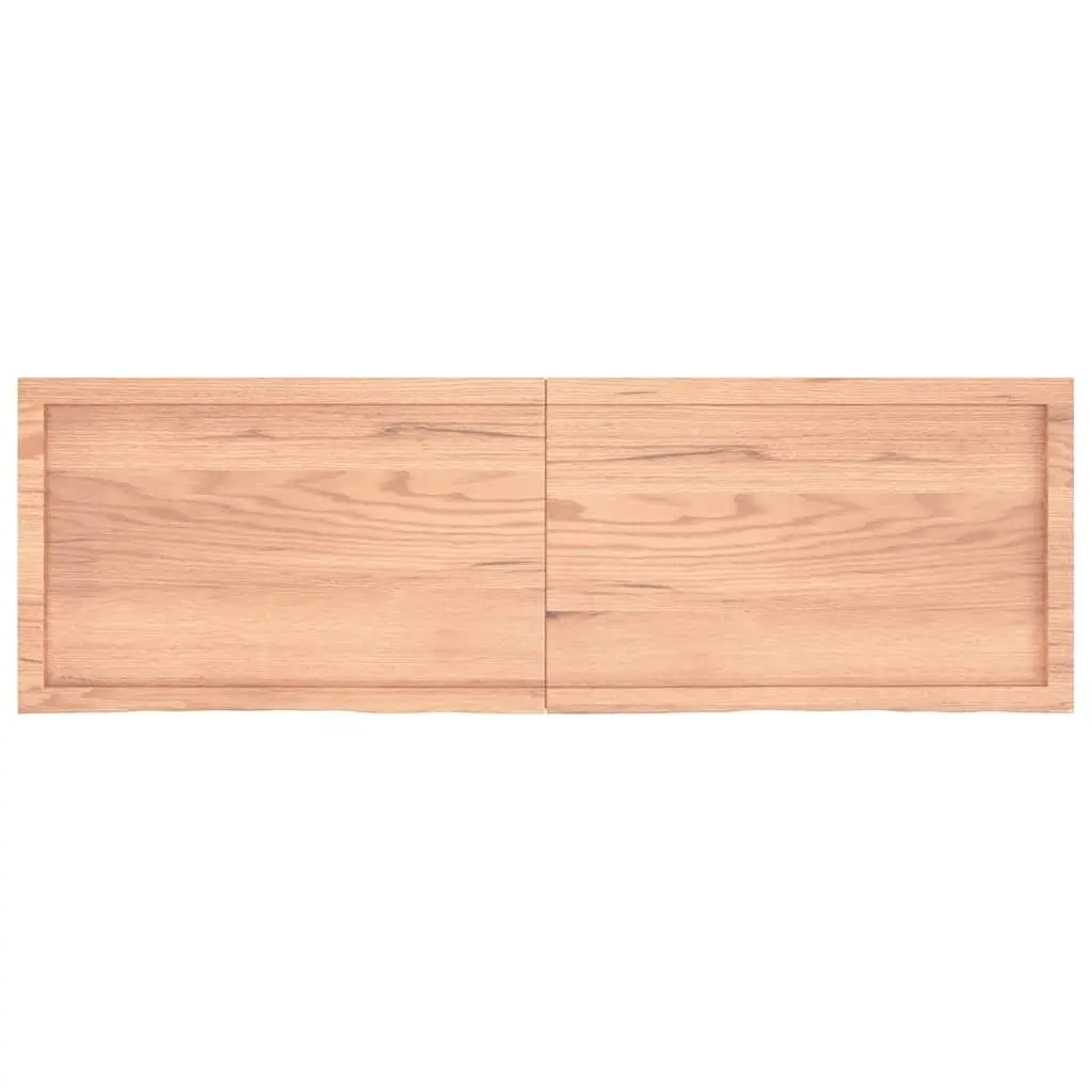 Bathroom Countertop Light Brown 160x50x4 cm Treated Solid Wood 3156157