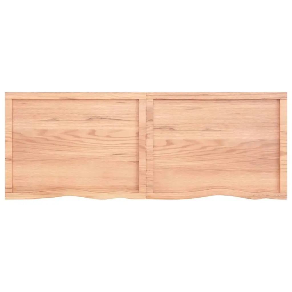 Bathroom Countertop Light Brown 160x60x4 cm Treated Solid Wood 3156159