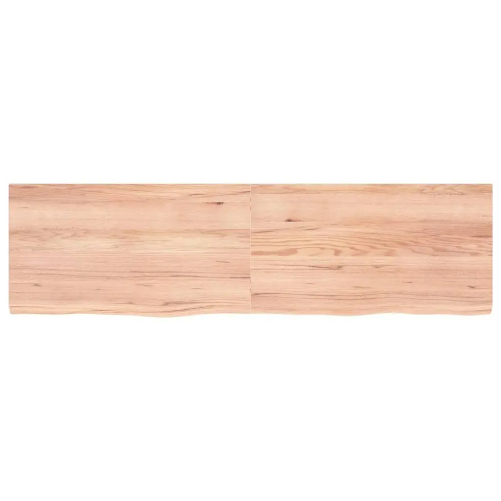 Bathroom Countertop Light Brown 180x50x4 cm Treated Solid Wood 3156165