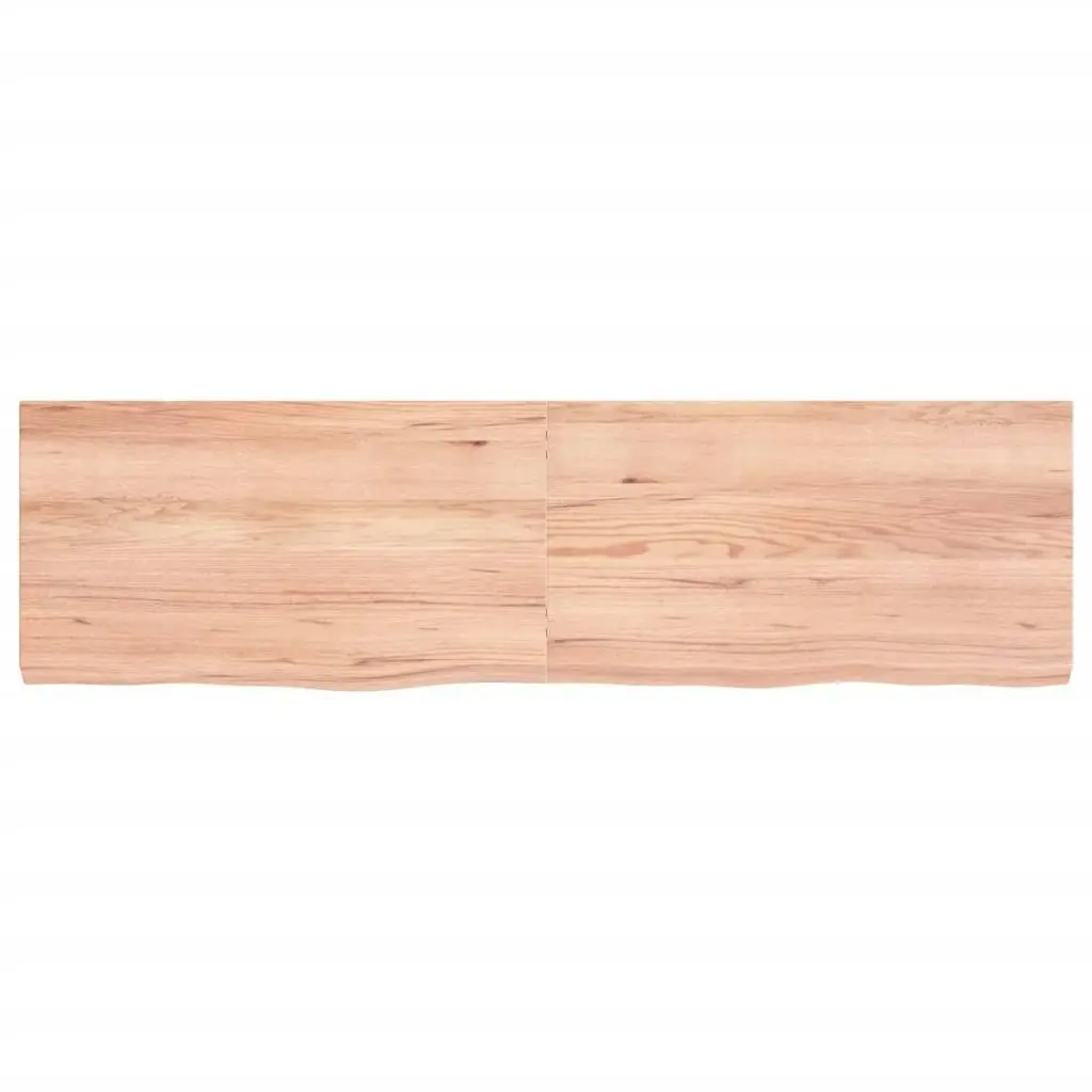 Bathroom Countertop Light Brown 180x50x6 cm Treated Solid Wood 3156166