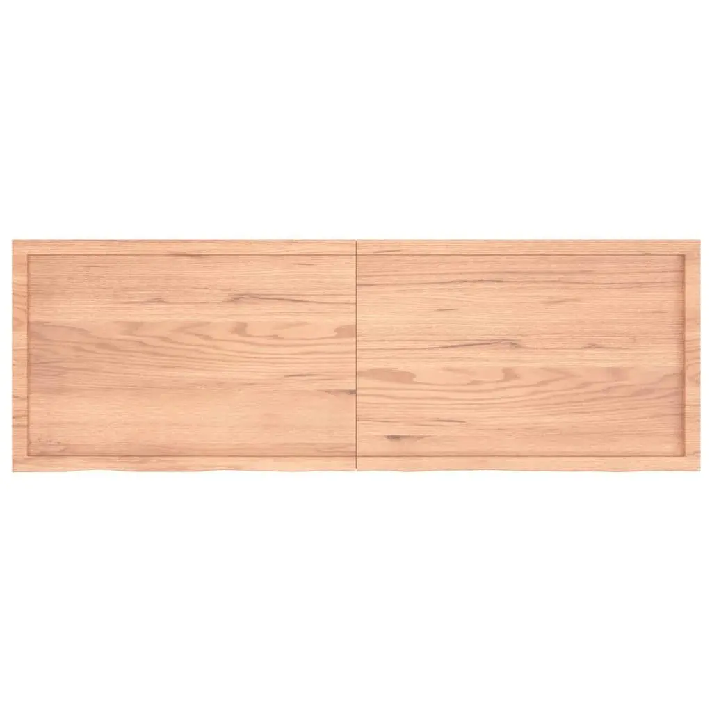 Bathroom Countertop Light Brown 180x60x4 cm Treated Solid Wood 3156167