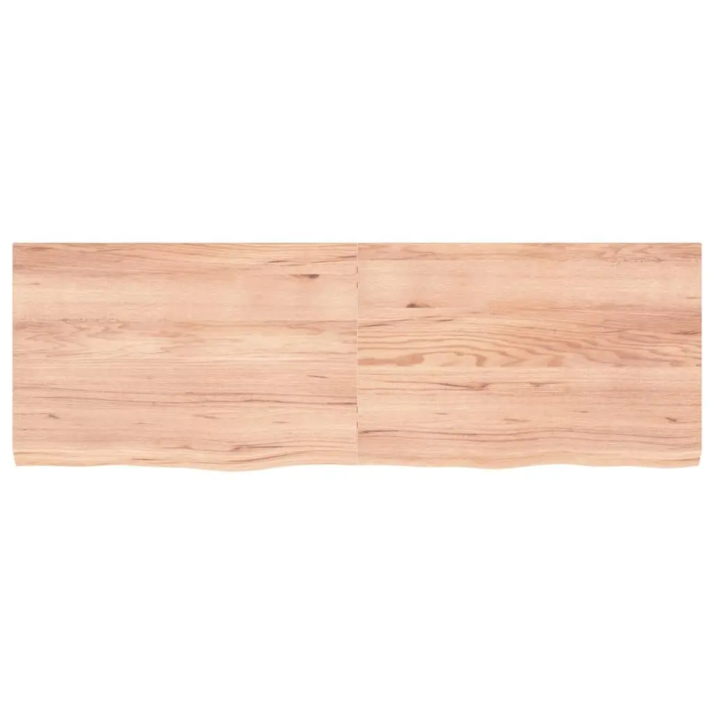 Bathroom Countertop Light Brown 180x60x6 cm Treated Solid Wood 3156168