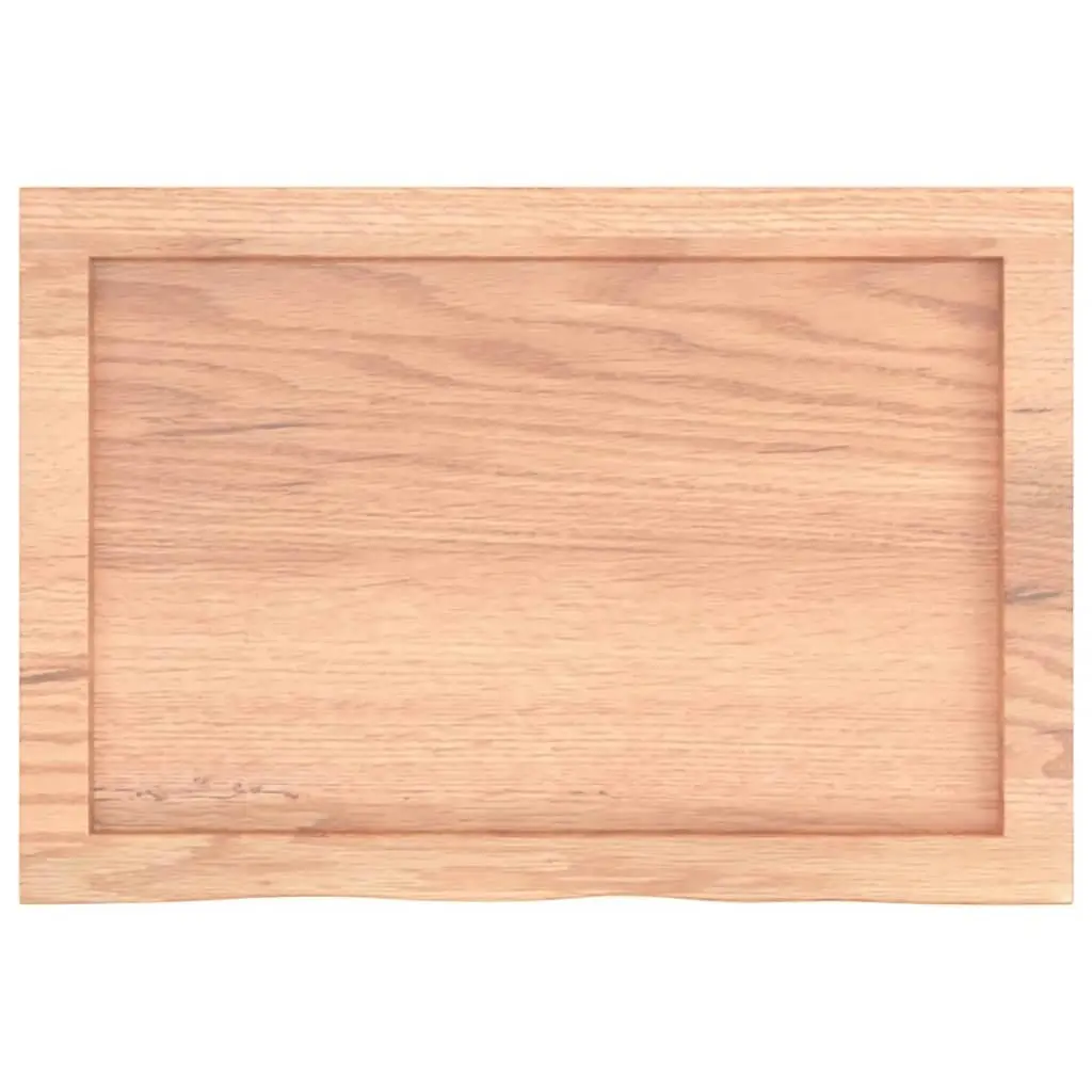 Bathroom Countertop Light Brown 60x40x4 cm Treated Solid Wood 3156105