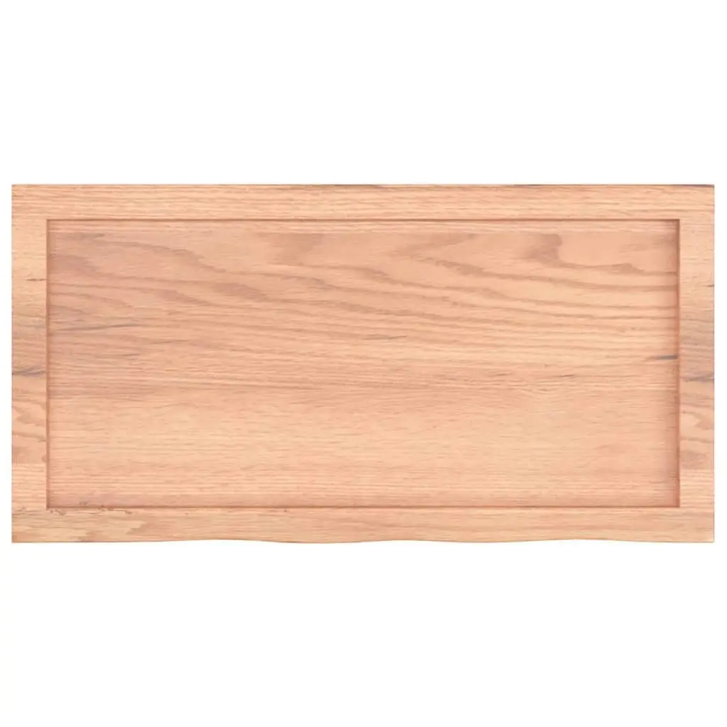 Bathroom Countertop Light Brown 80x40x4 cm Treated Solid Wood 3156117