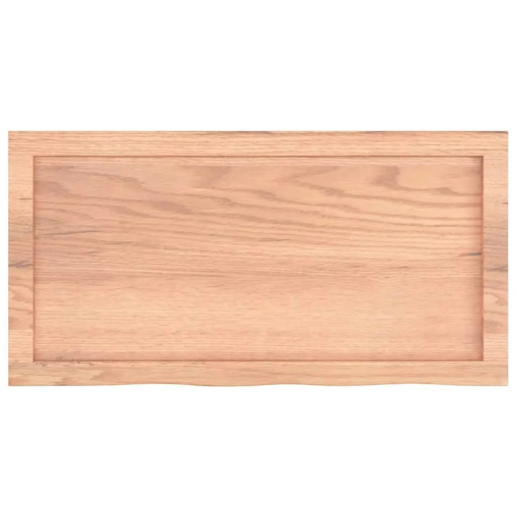 Bathroom Countertop Light Brown 80x40x6 cm Treated Solid Wood 3156118