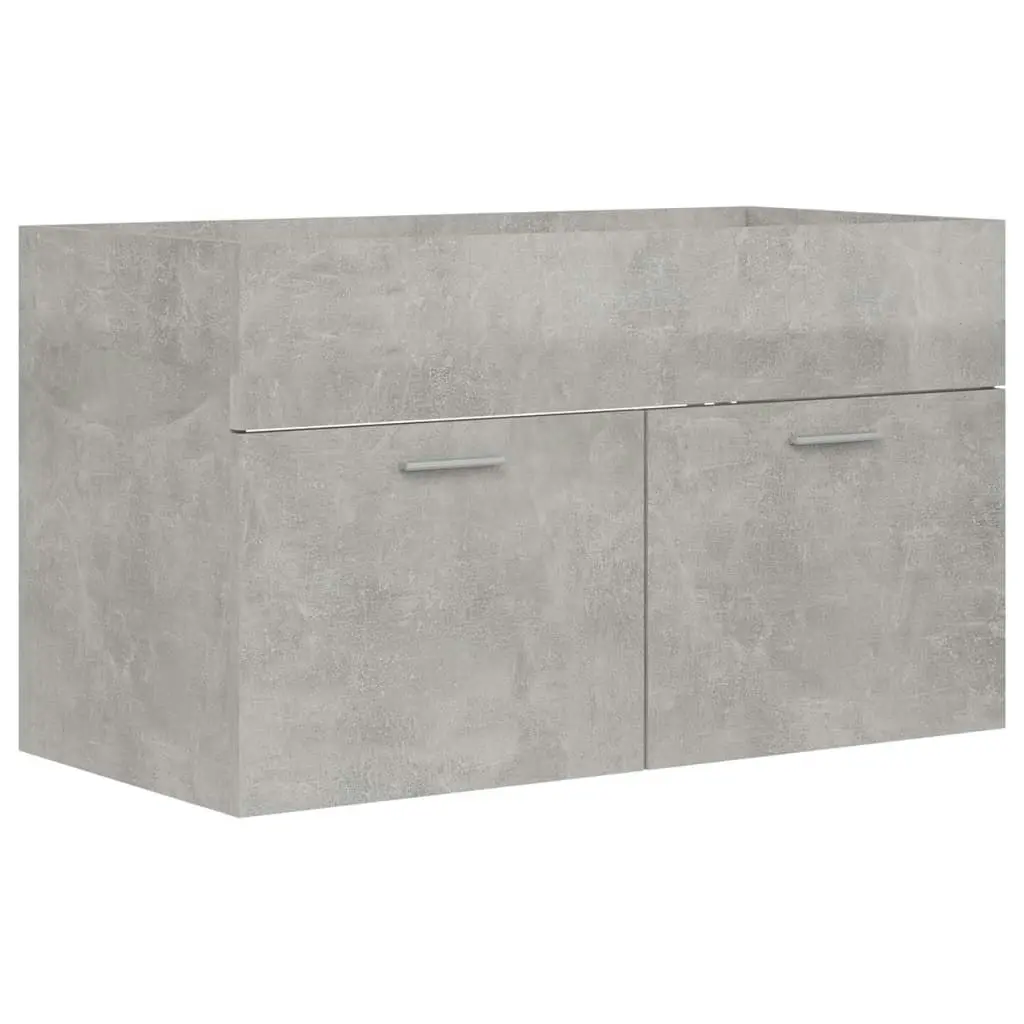 Bathroom Furniture Set Concrete Grey Engineered Wood 3070878