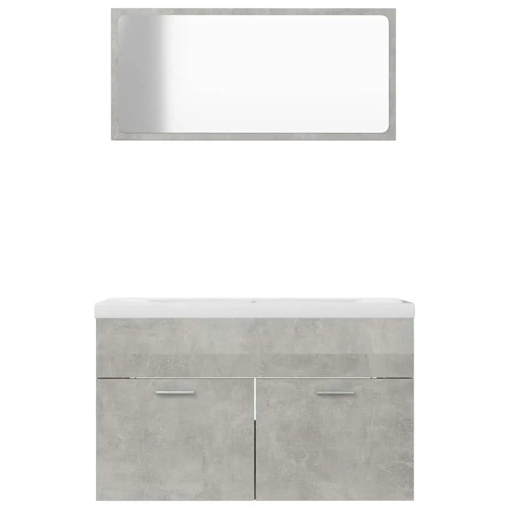 Bathroom Furniture Set Concrete Grey Engineered Wood 3070878