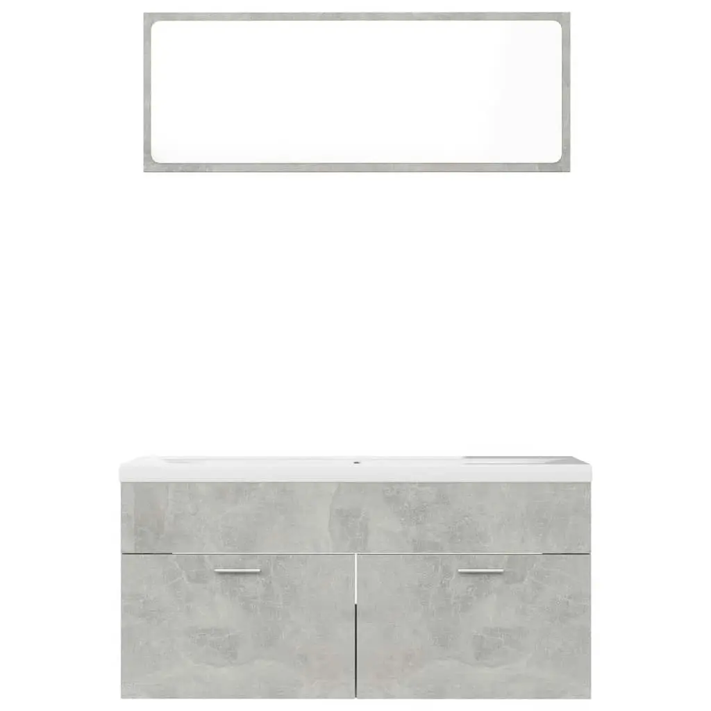 Bathroom Furniture Set Concrete Grey Engineered Wood 3070896