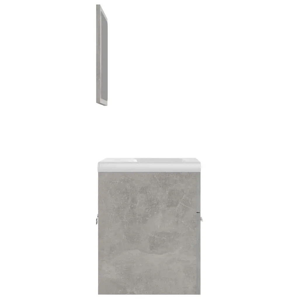 Bathroom Furniture Set Concrete Grey Engineered Wood 3070860