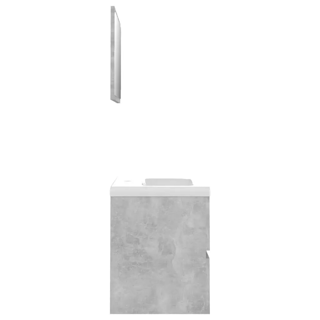 Bathroom Furniture Set Concrete Grey Engineered Wood 3071589