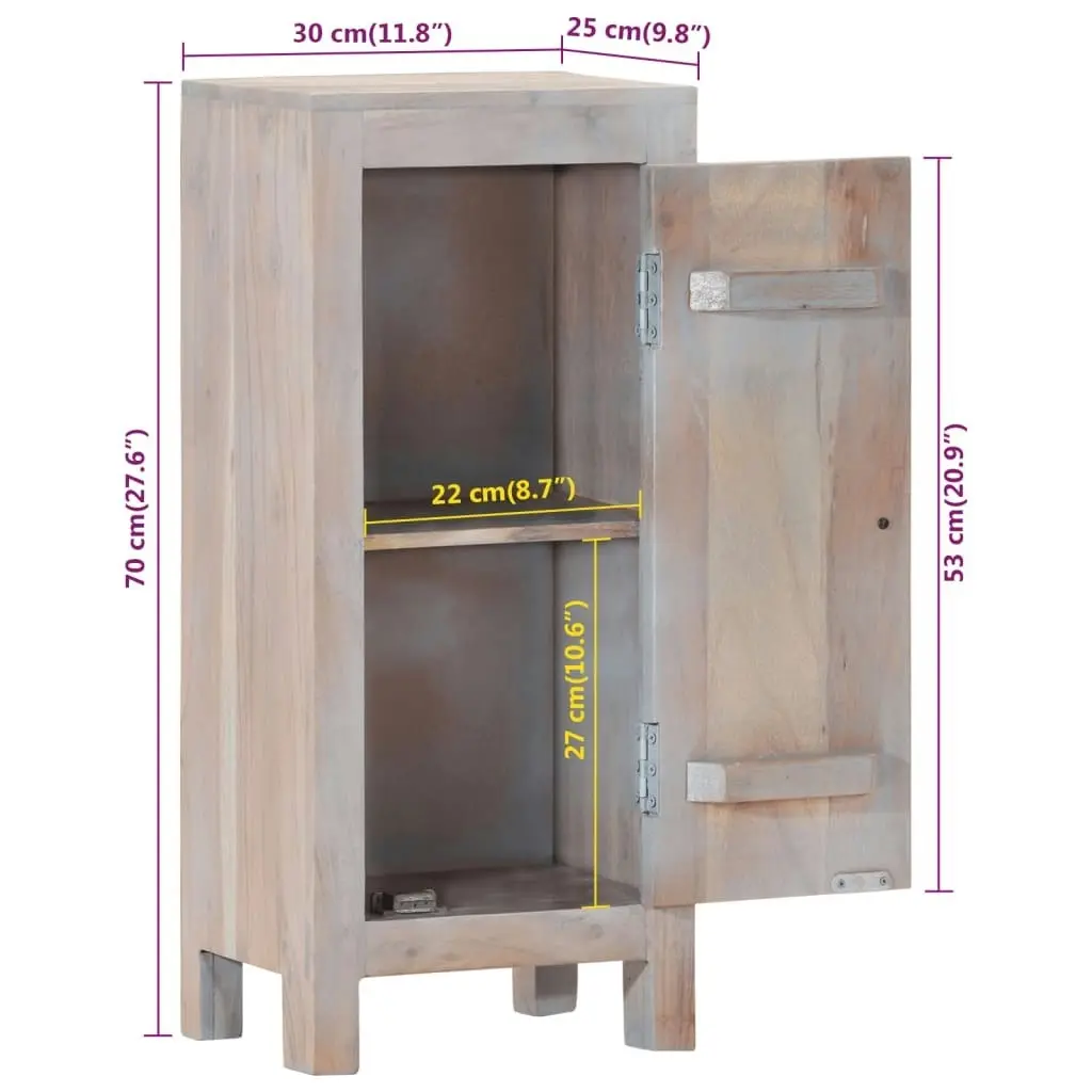 Bathroom Cabinet 30x25x70 cm Solid Wood Acacia 351615