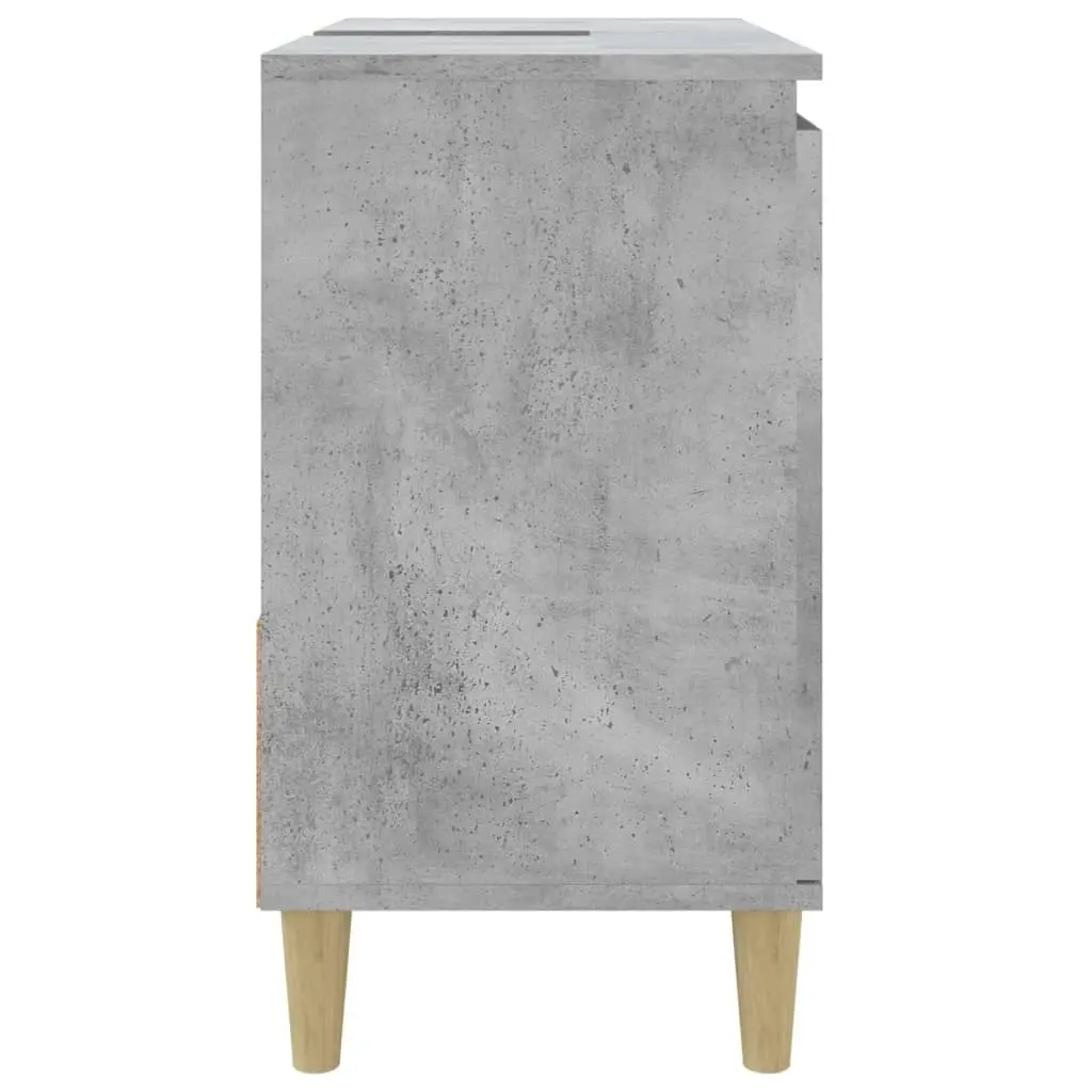 Bathroom Cabinet Concrete Grey 65x33x60 cm Engineered Wood 819824