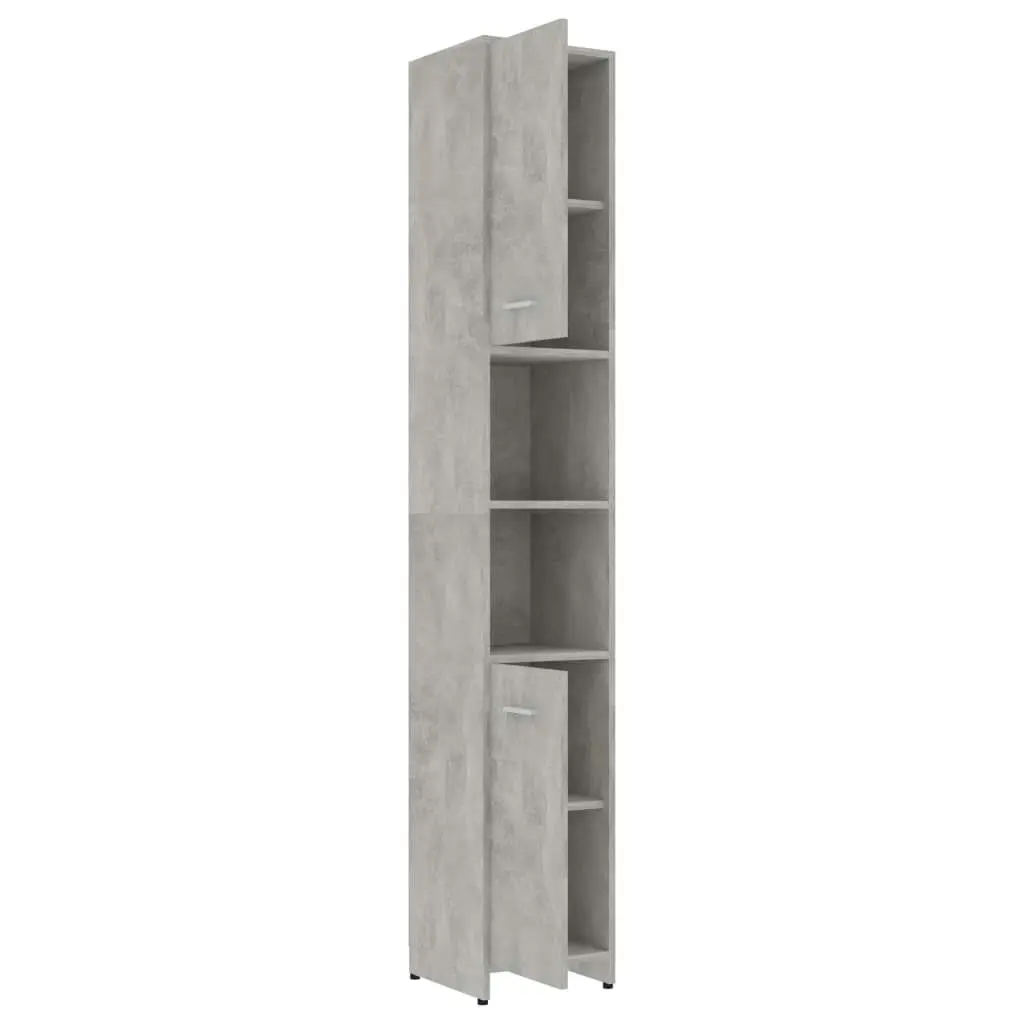 Bathroom Cabinet Concrete Grey 30x30x183.5 cm Engineered Wood 802601