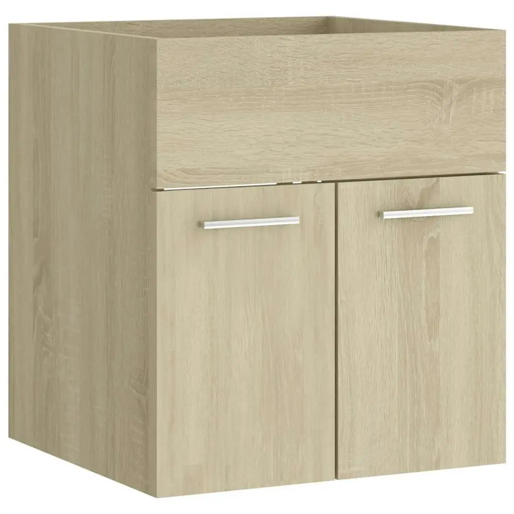 Bathroom Furniture Set Sonoma Oak Engineered Wood 3070859