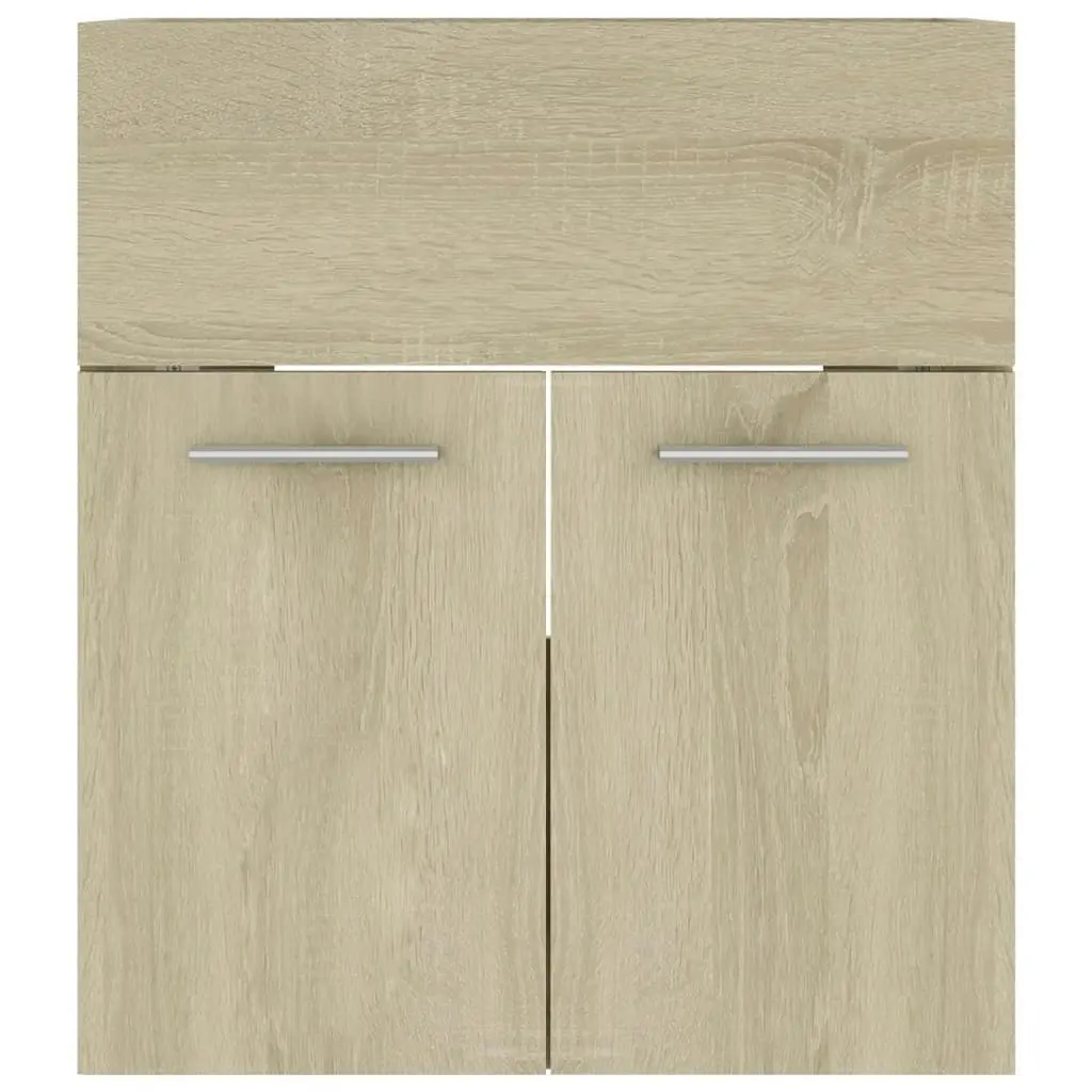 Bathroom Furniture Set Sonoma Oak Engineered Wood 3070859