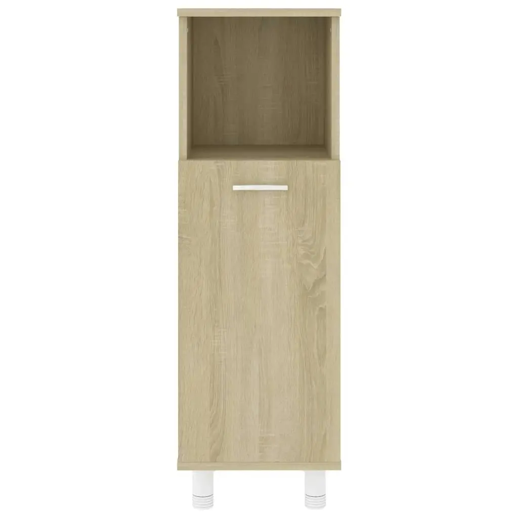 Bathroom Cabinet Sonoma Oak 30x30x95 cm Engineered Wood 802618