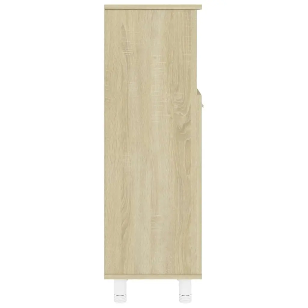 Bathroom Cabinet Sonoma Oak 30x30x95 cm Engineered Wood 802618