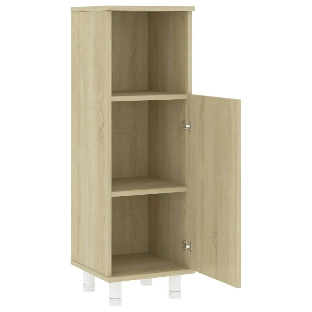 Bathroom Cabinet Sonoma Oak 30x30x95 cm Engineered Wood 802618