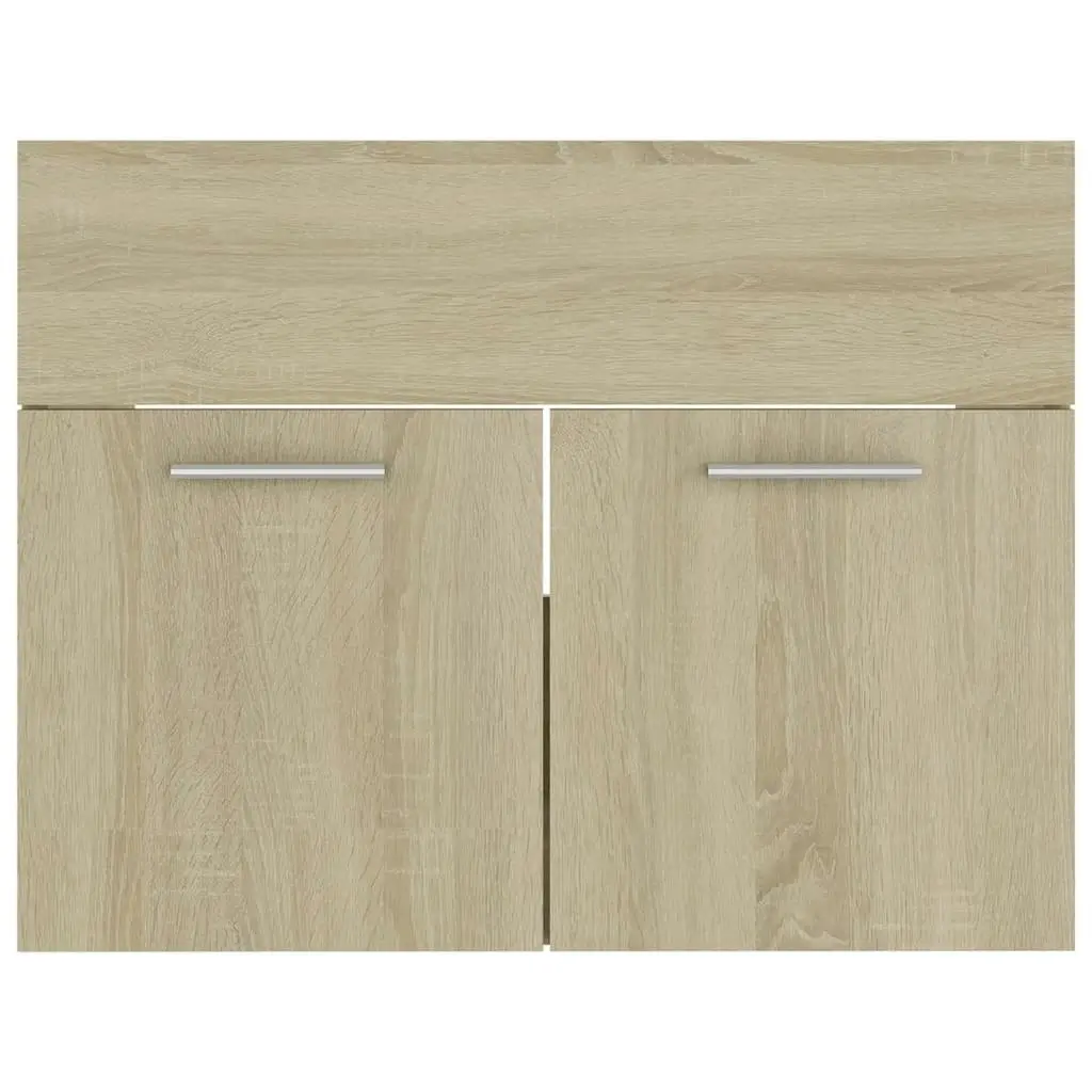 Bathroom Furniture Set Sonoma Oak Engineered Wood 3070868