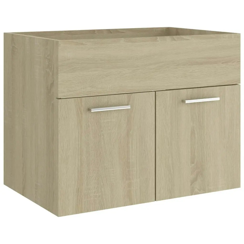 Bathroom Furniture Set Sonoma Oak Engineered Wood 3070868