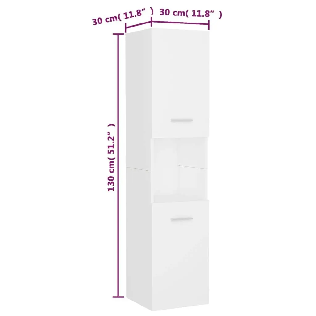 Bathroom Furniture Set White Engineered Wood 3071153