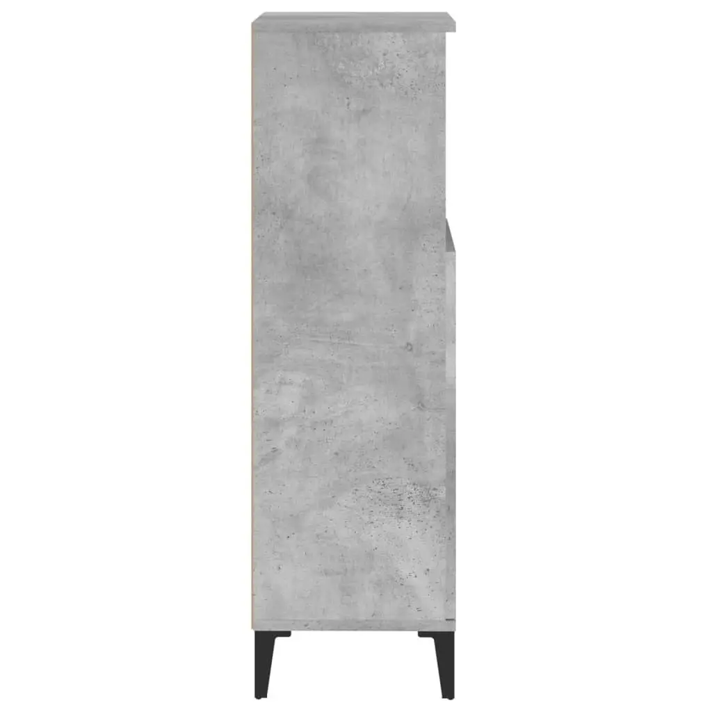 Bathroom Cabinet Concrete Grey 30x30x100 cm Engineered Wood 819816