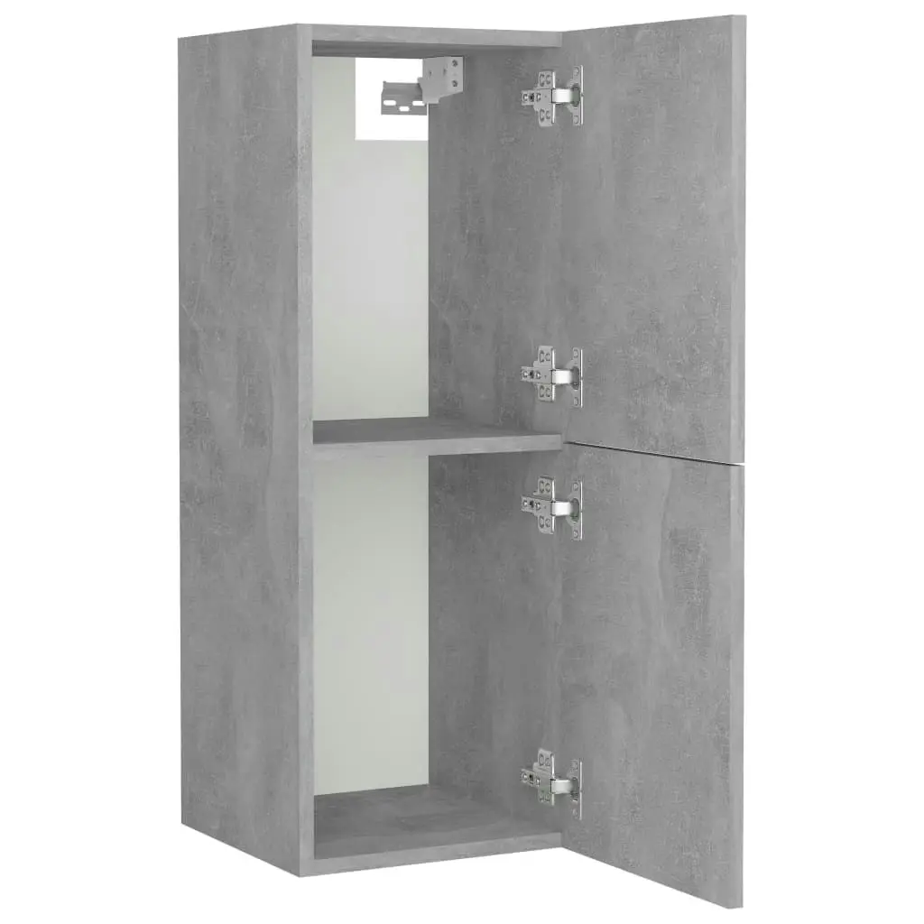 Bathroom Cabinet Concrete Grey 30x30x80 cm Engineered Wood 804992