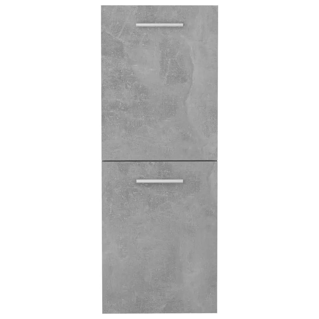 Bathroom Cabinet Concrete Grey 30x30x80 cm Engineered Wood 804992