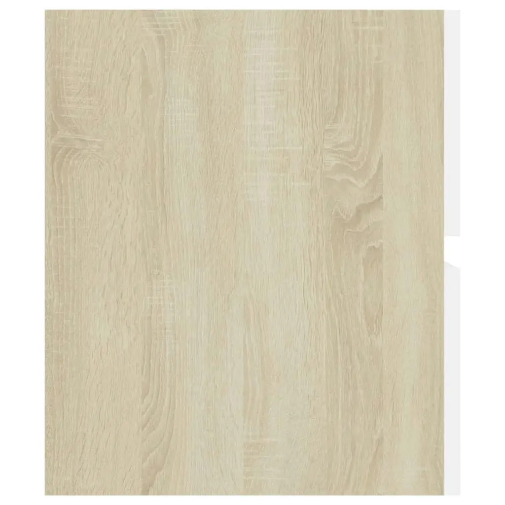 Bathroom Furniture Set White and Sonoma Oak Engineered Wood 3071617