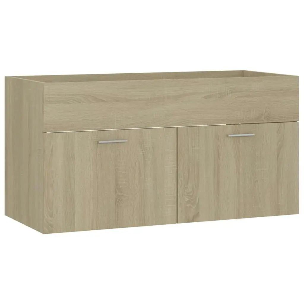 Bathroom Furniture Set Sonoma Oak Engineered Wood 3070886