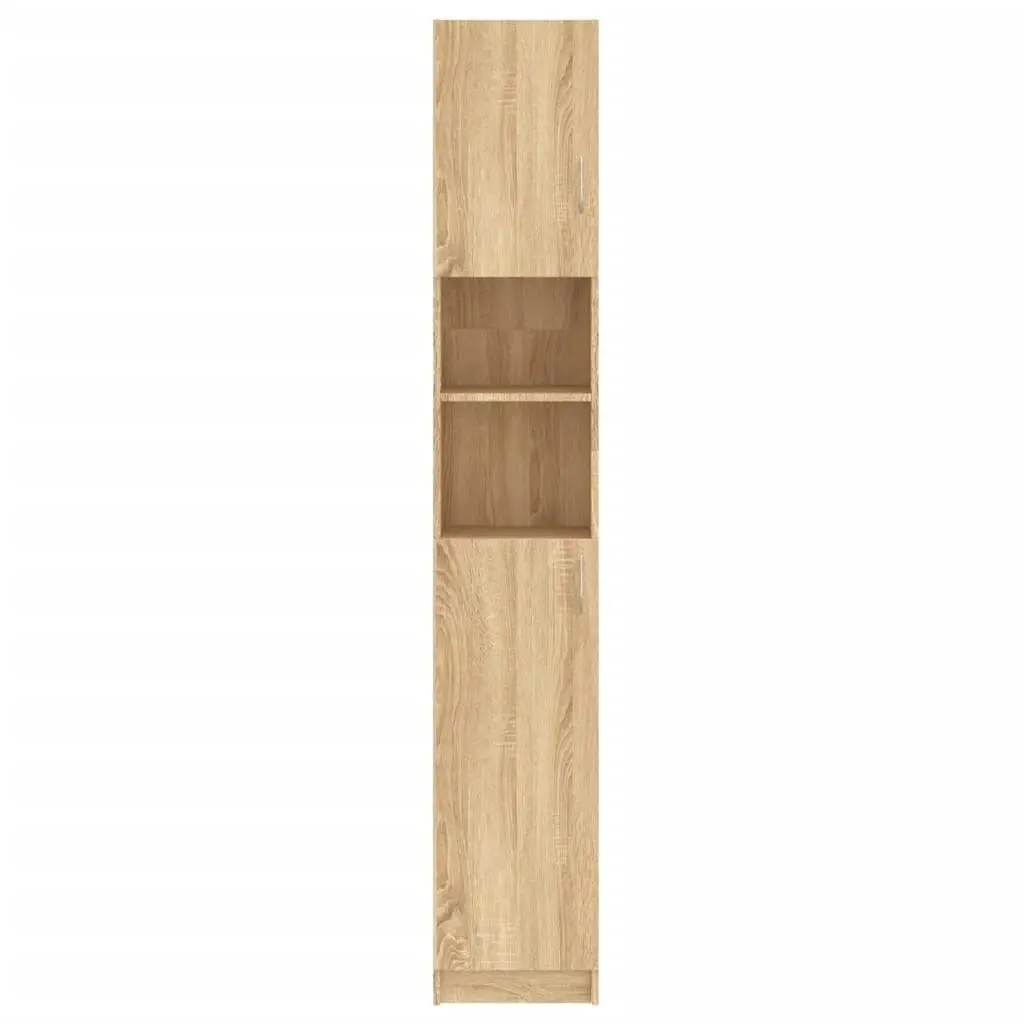 Bathroom Cabinet Sonoma Oak 32x25.5x190 cm Engineered Wood 802879