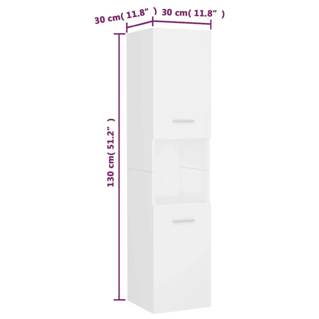 Bathroom Furniture Set White Engineered Wood 3070973