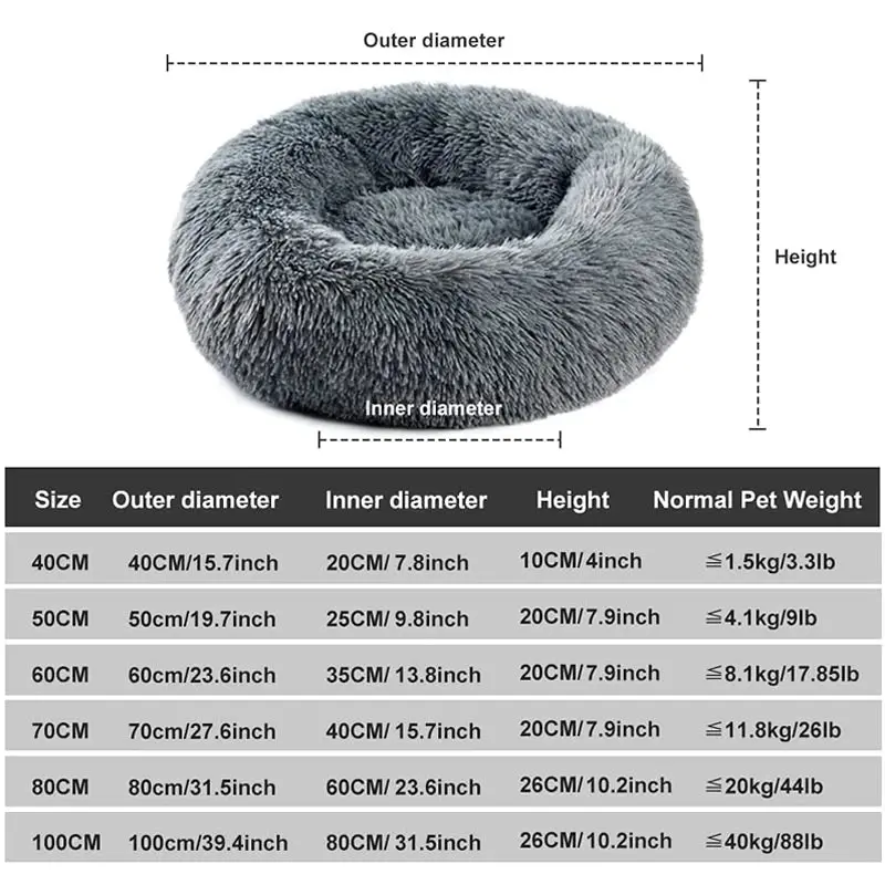 Lion Pet Round Soft Dog Bed