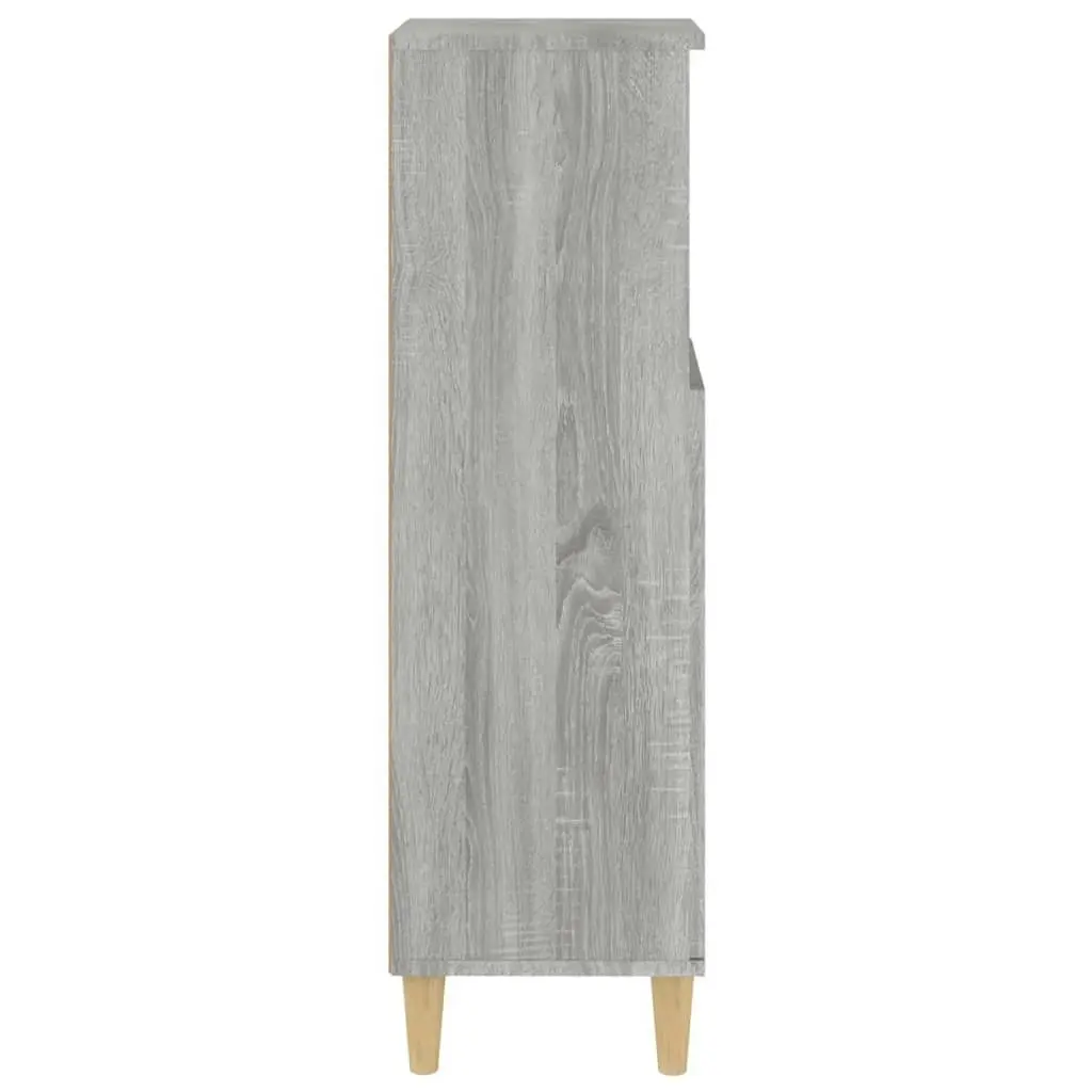 Bathroom Cabinet Grey Sonoma 30x30x100 cm Engineered Wood 819810