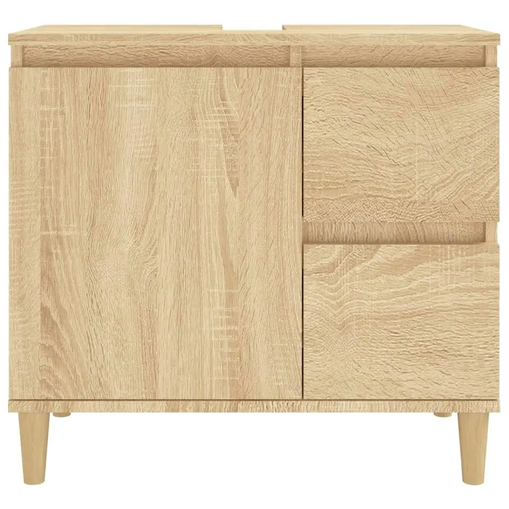 Bathroom Cabinet Sonoma Oak 65x33x60 cm Engineered Wood 819823