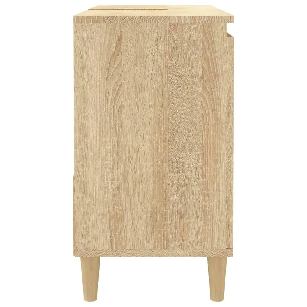 Bathroom Cabinet Sonoma Oak 65x33x60 cm Engineered Wood 819823