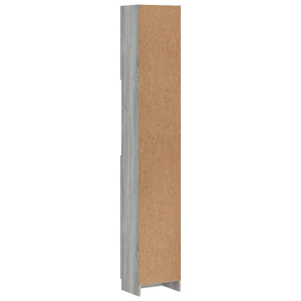 Bathroom Cabinet Grey Sonoma 32x25.5x190 cm Engineered Wood 815538