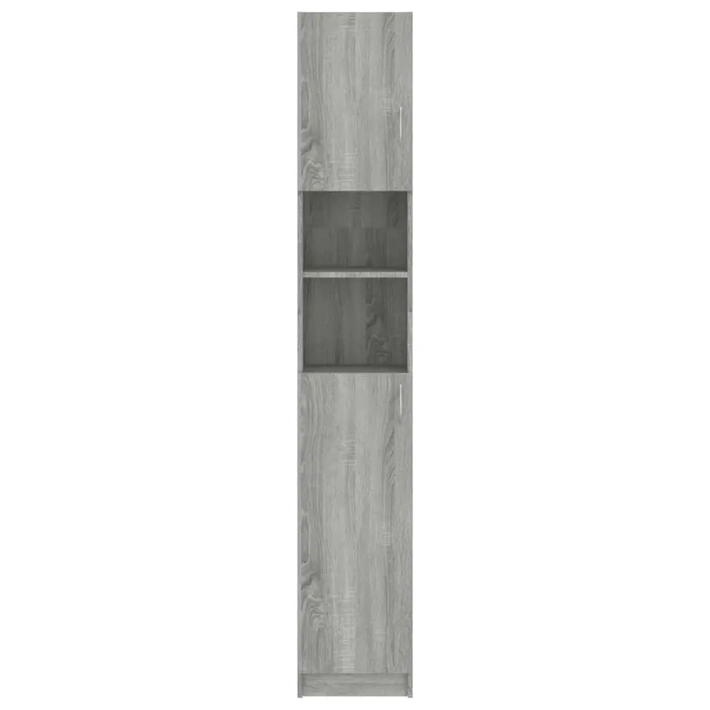 Bathroom Cabinet Grey Sonoma 32x25.5x190 cm Engineered Wood 815538