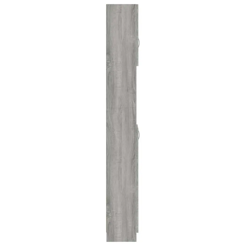 Bathroom Cabinet Grey Sonoma 32x25.5x190 cm Engineered Wood 815538