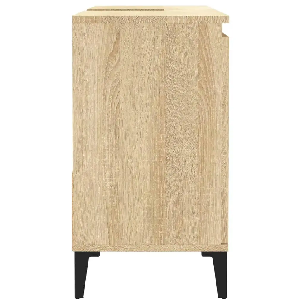 Bathroom Cabinet Sonoma Oak 65x33x60 cm Engineered Wood 819831